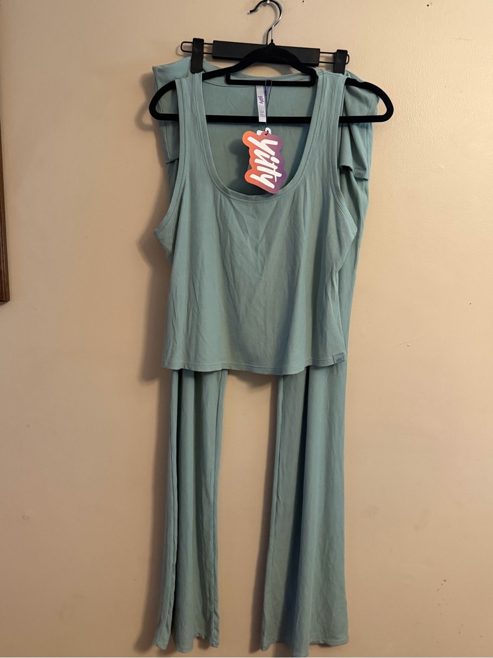 YITTY Sage Green Tank & Wide-Leg Pajama Set